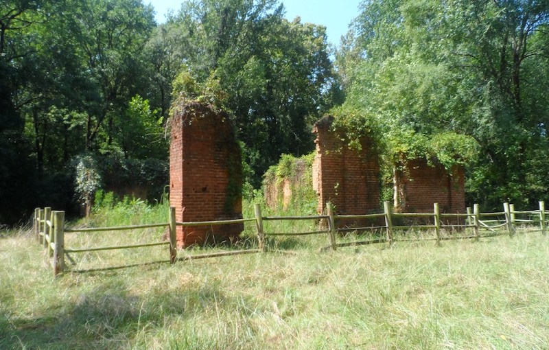 The abandoned Scull Shoals mill village Deep in the Oconee Forest